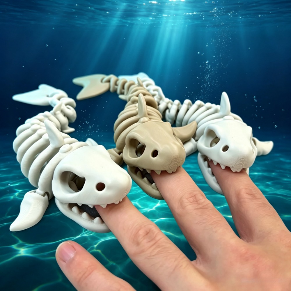 Aquarium Fish Shark - Scheletro di Squalo Decorativo per Acquario,