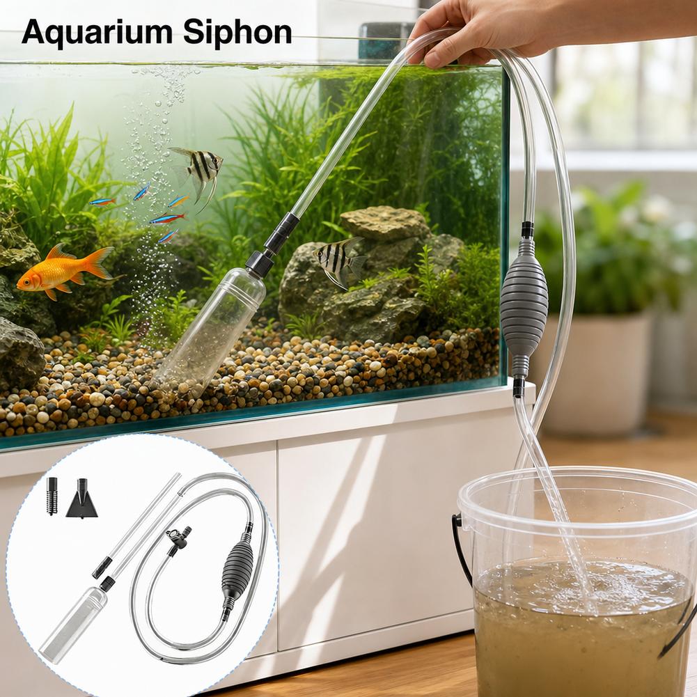 Aquarium Fish Waste Collector - Kit Manuale per Cambio Acqua Acquario,