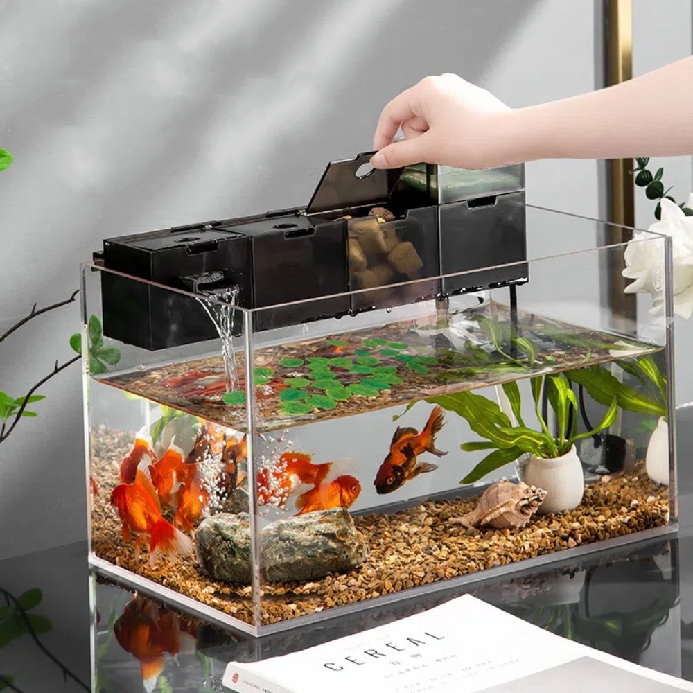Aquarium Fish Waste Collector - Filtro Esterno Tre-in-Uno per Acquario, Silenzioso,
