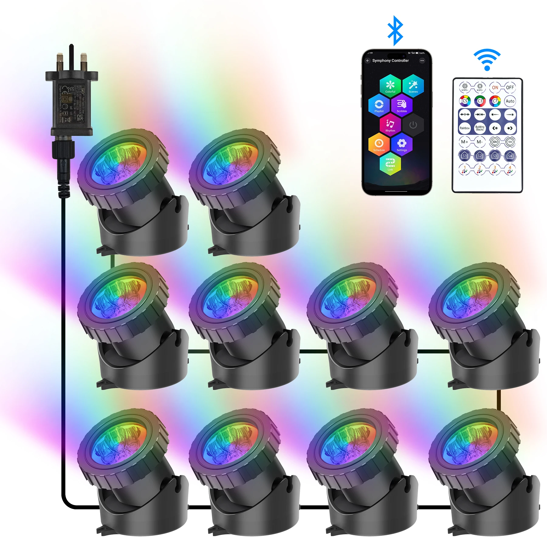 Aquarium Fish App - 6/8/10 LED RGB Luci subacquee per