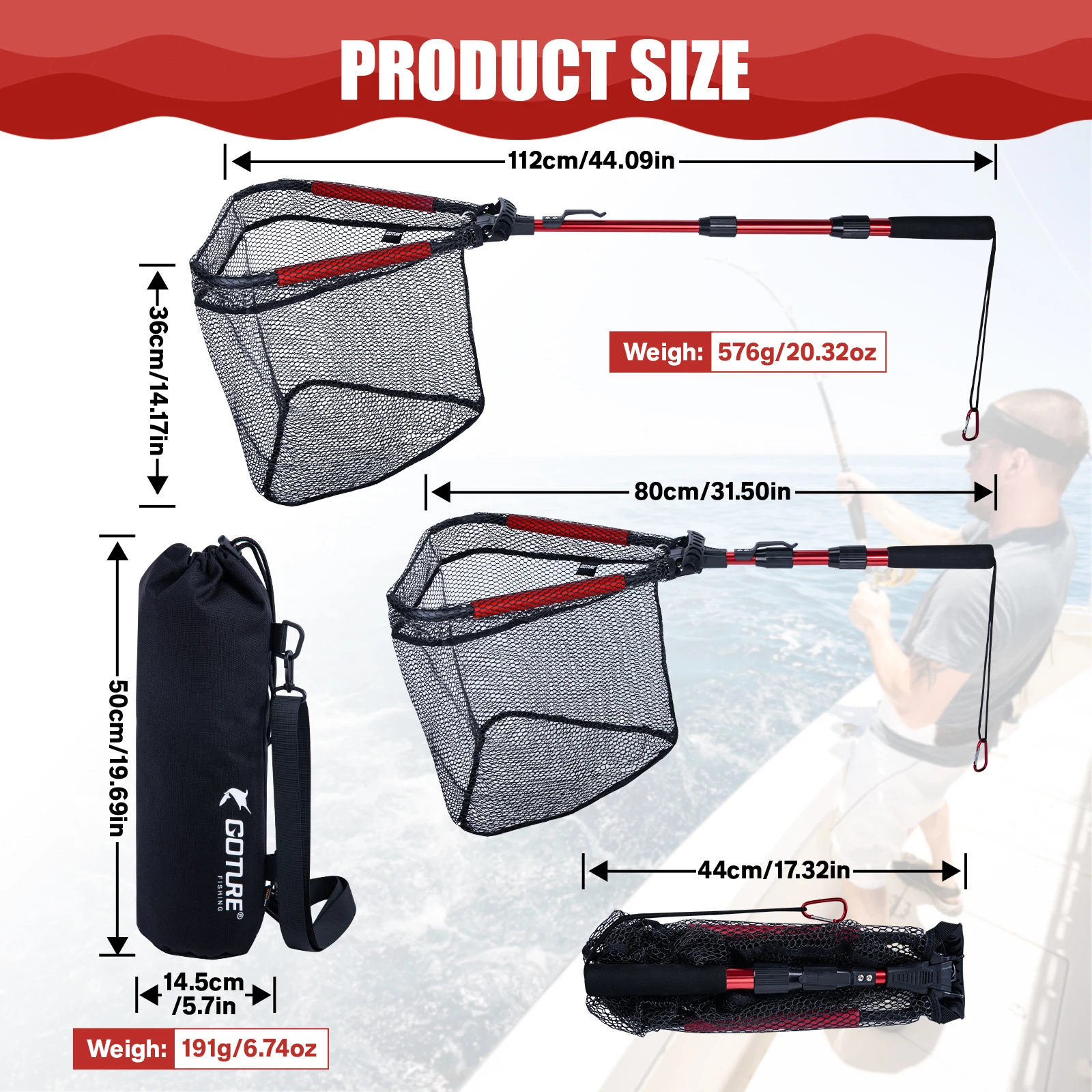 Rete da pesca pieghevole Gotur - Fish Net Handle recensione e prezzo