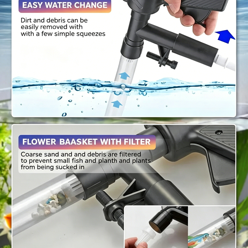 Pompa per Cambio Acqua Acquari - Aquarium Fish Waste Collector recensione e prezzo
