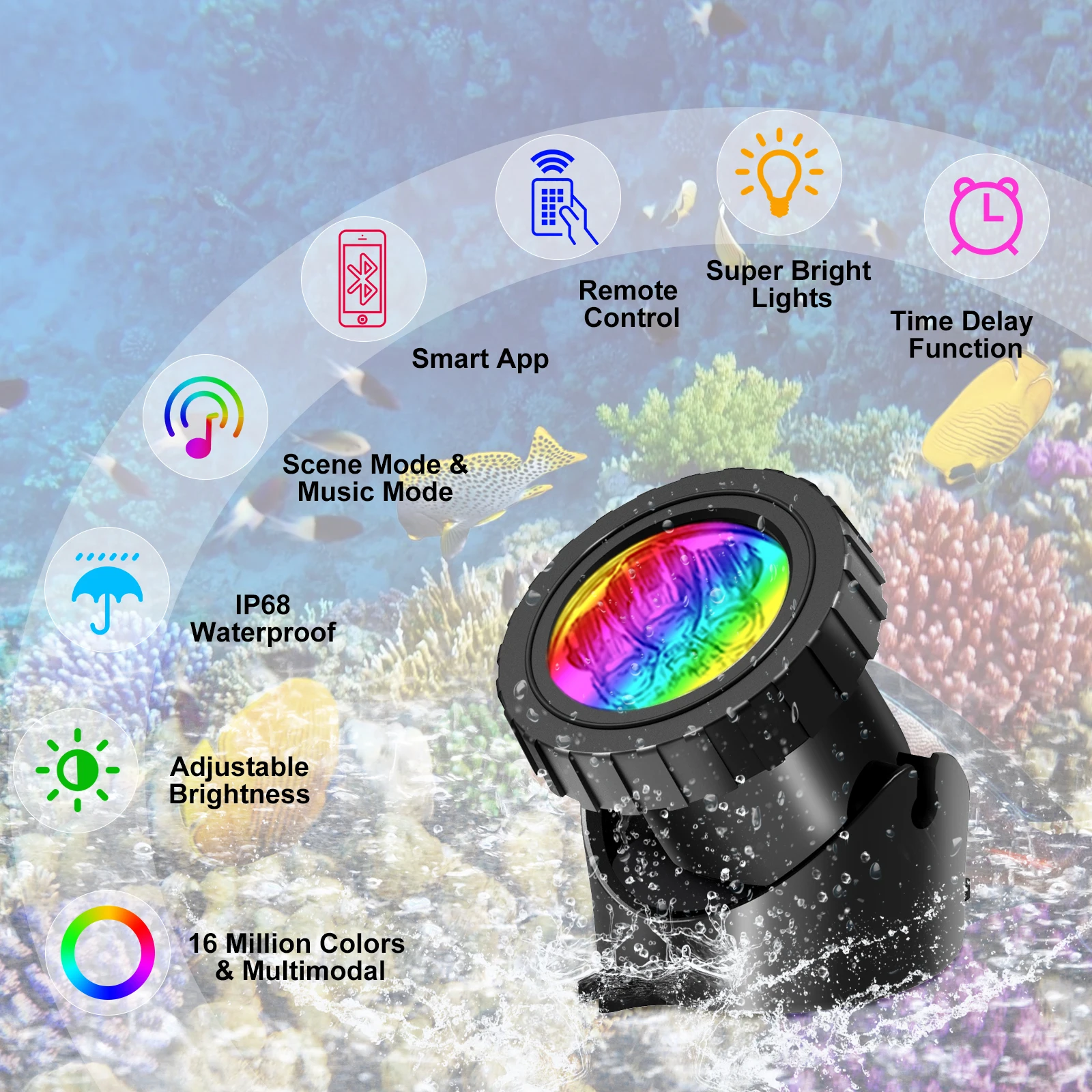 6/8/10 LED RGB Luci subacquee  - Aquarium Fish App recensione e prezzo